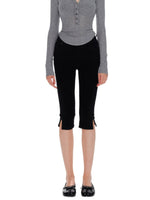 Low Waist Split Slim Fit Cropped Jeans