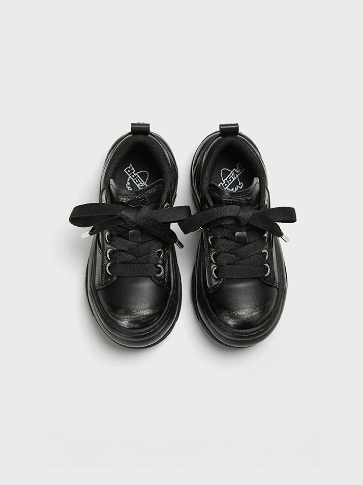 Distressed Platform Sneakers