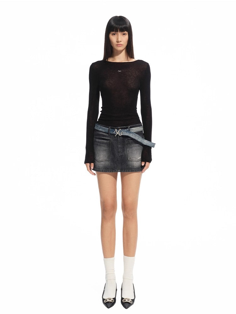 Megan Wool Turtleneck Blouse