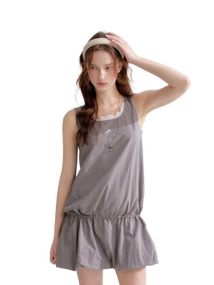 Lace Drawstring Dress