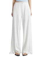 Lace Draped Wide-Leg Pants Set