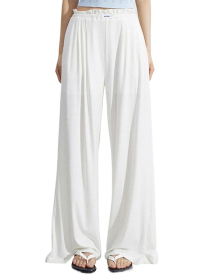 Lace Draped Wide-Leg Pants Set