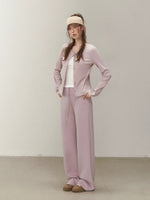 Layered Hoodie Cardigan & Pants Set