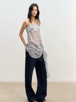 Satin Chiffon Tube Top