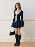 Navycore Stripe Scarf Dress