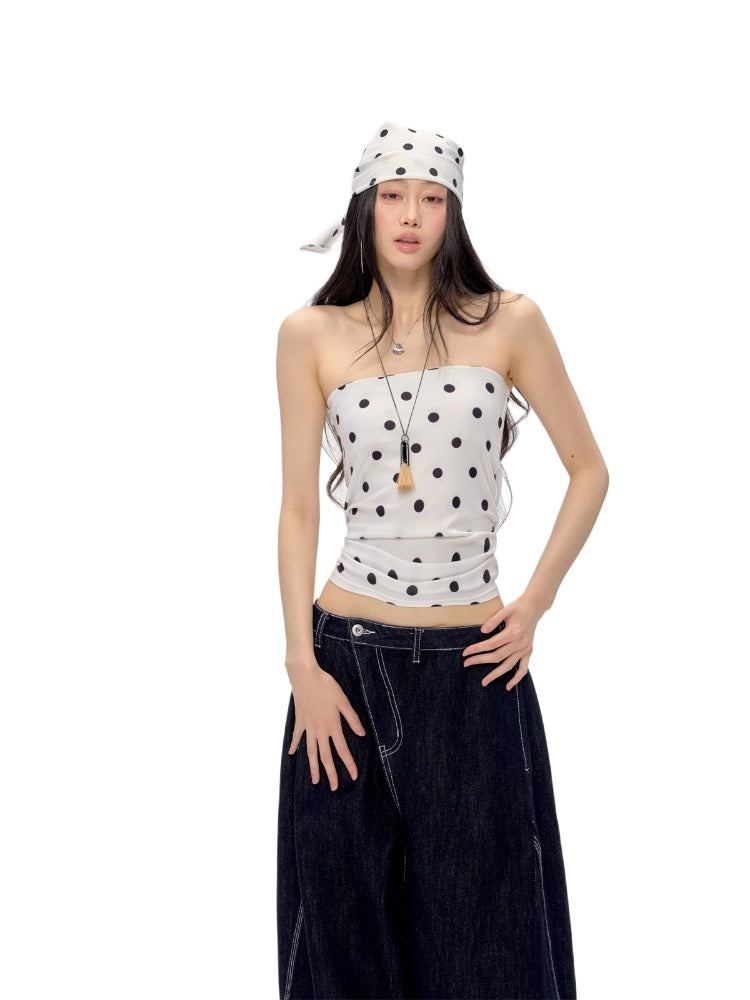 Polka Dot Print Scarf