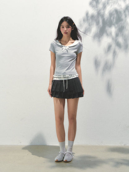 Lace Bow Retro T-shirt