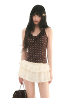 Polka Dot Halter Tank Top