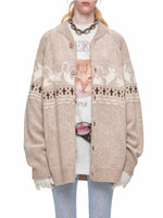 Fair Isle Cat Jacquard Cardigan
