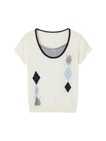 Argyle Layered Short Tee