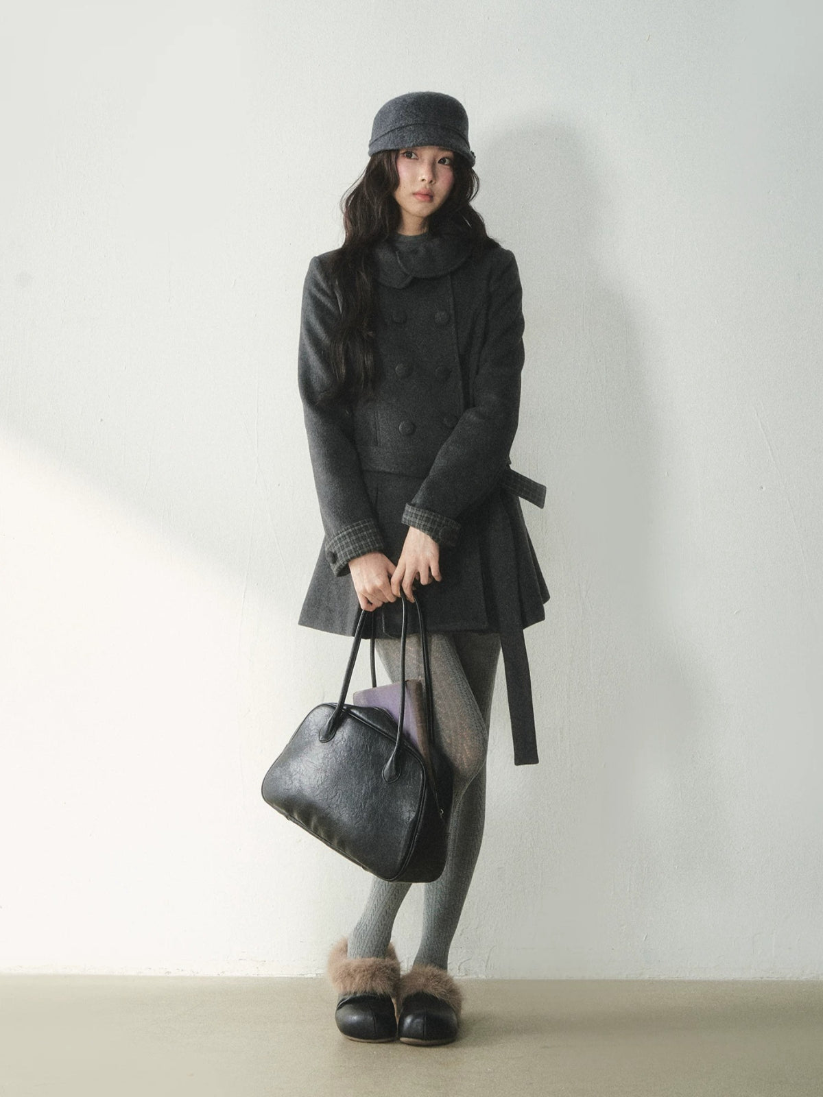 Vintage Peter Pan Collar Wool Coat