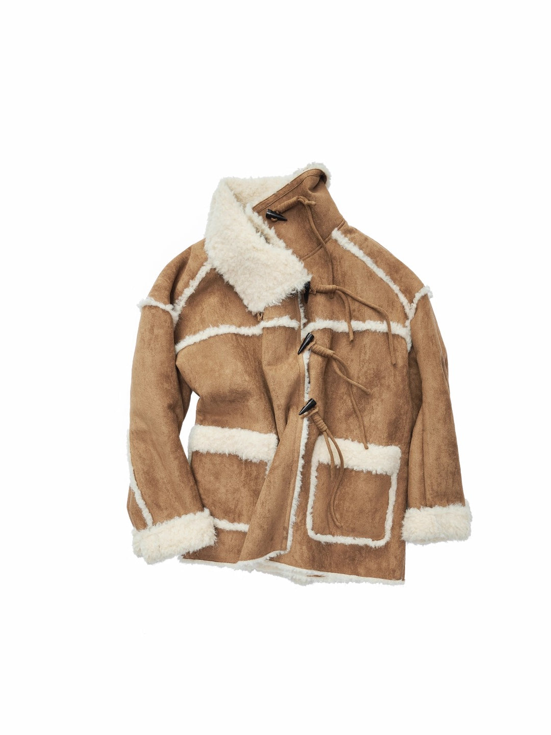 Reversible Shearling Toggle Jacket