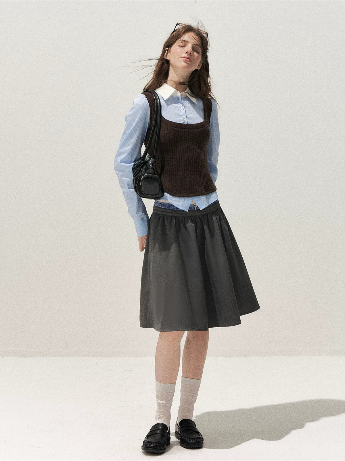Ballet Pleated A Line Skirt