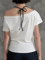 Dog Print Off-Shoulder Top