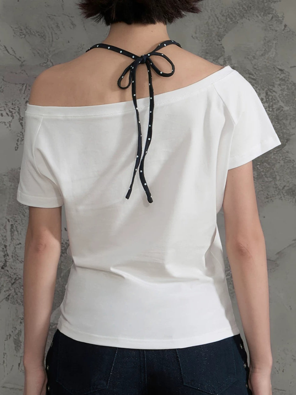 Dog Print Off-Shoulder Top