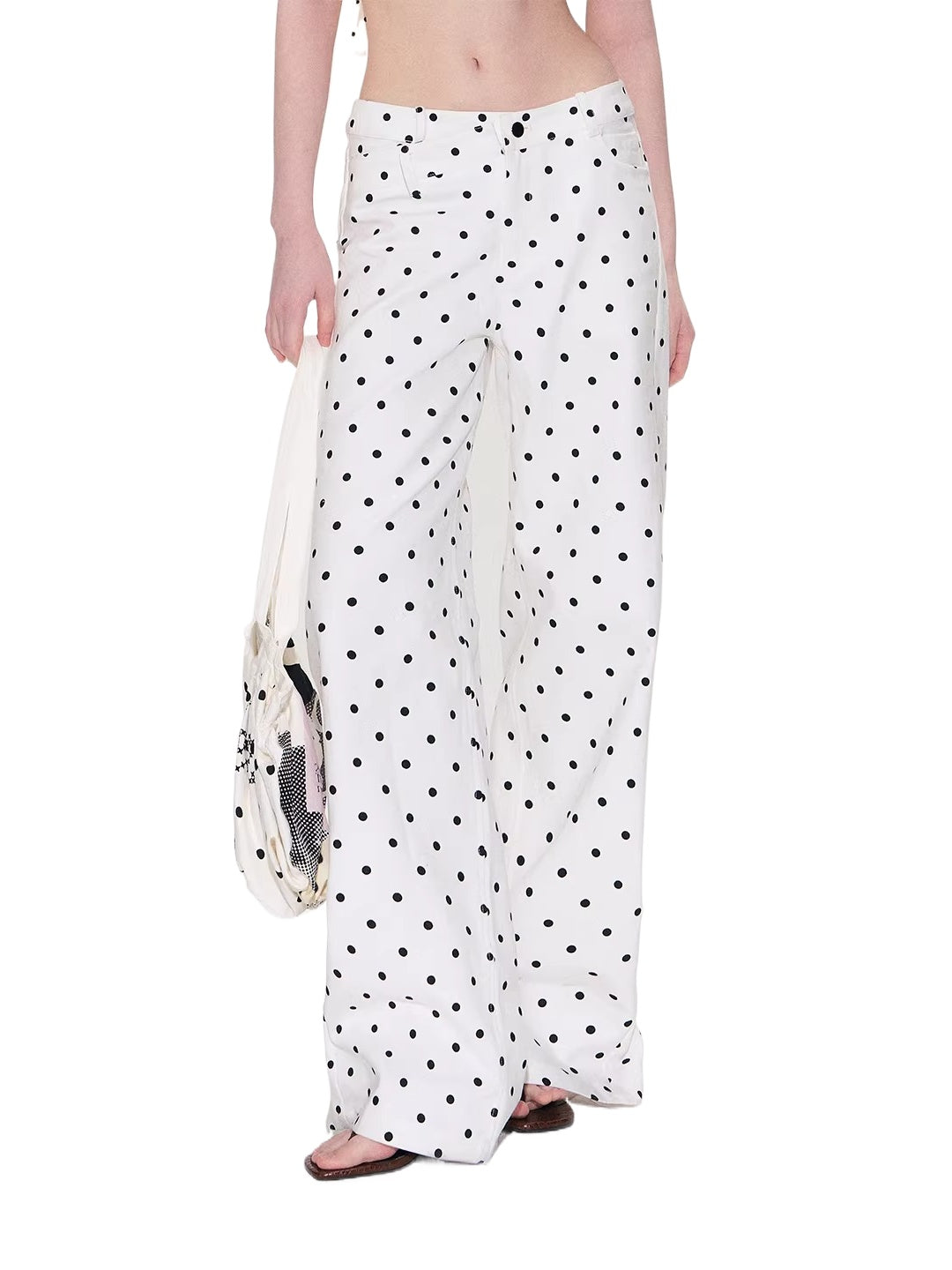White Polka Dot Pants