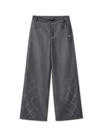 Gelain Rhinestone Asymmetric Waist Pants