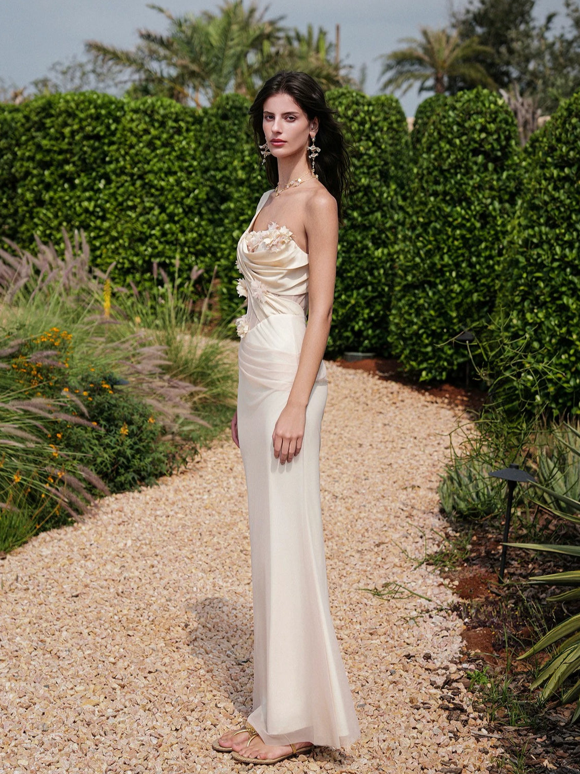 Sculpt Mesh Maxi Dress