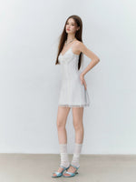 Bow Ruffle Cami Dress