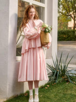 Baby Pink Cotton Shirt & Dress Set