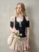 Summer-Colored One-Shoulder Cardigan