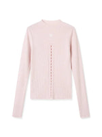 Ballet Cutout Ribbed Knit Top