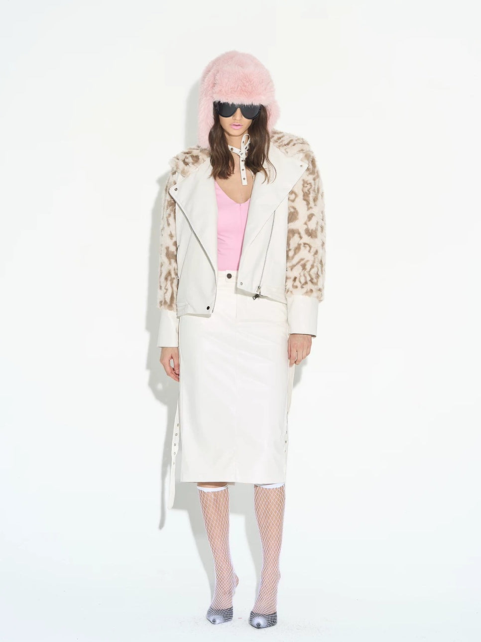 Patchwork Faux Fur Coat