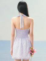 Floral Halter Mini Dress