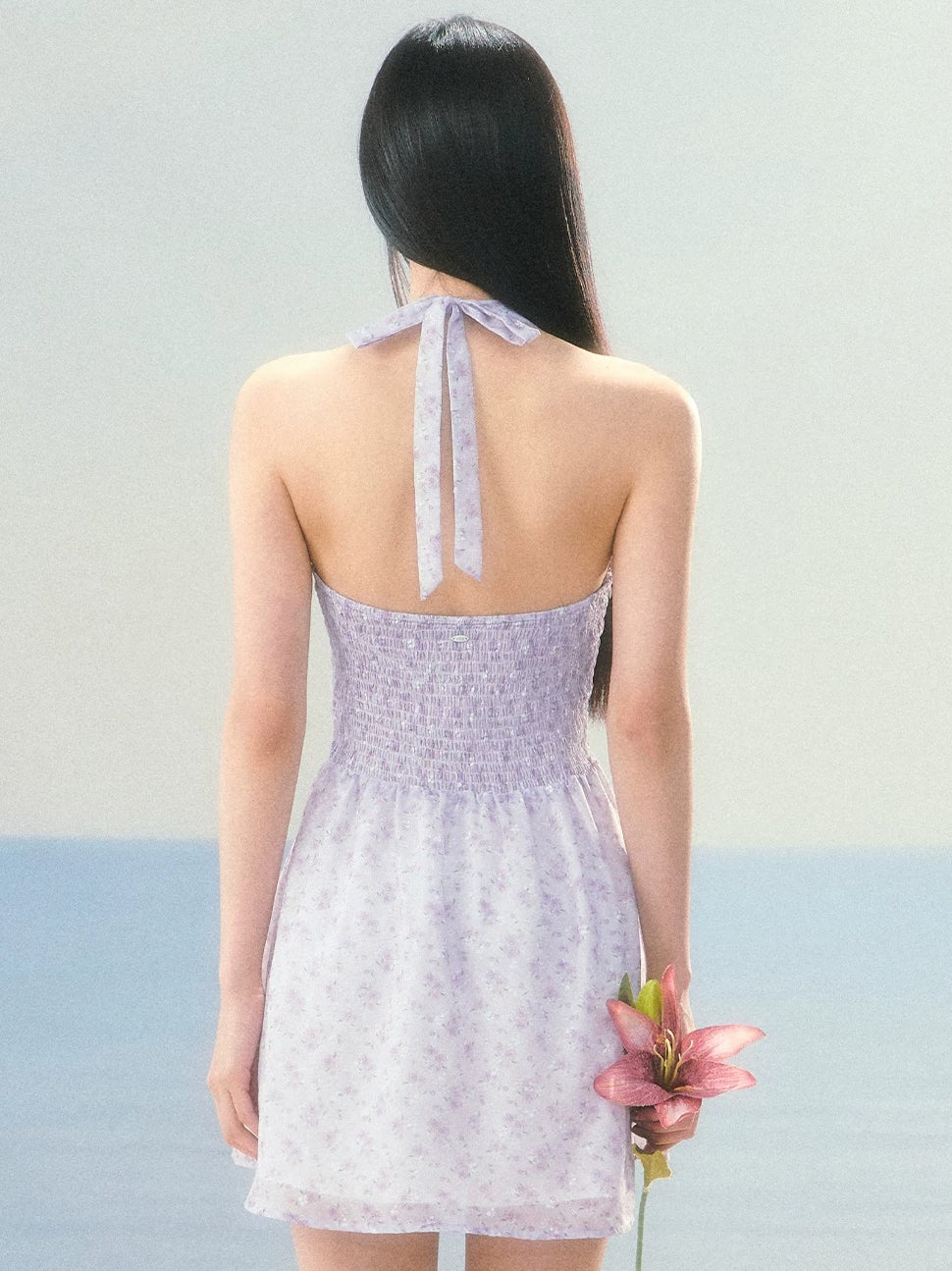 Floral Halter Mini Dress