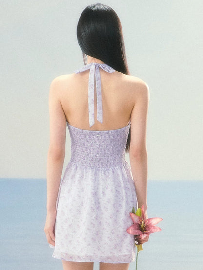 Floral Halter Mini Dress