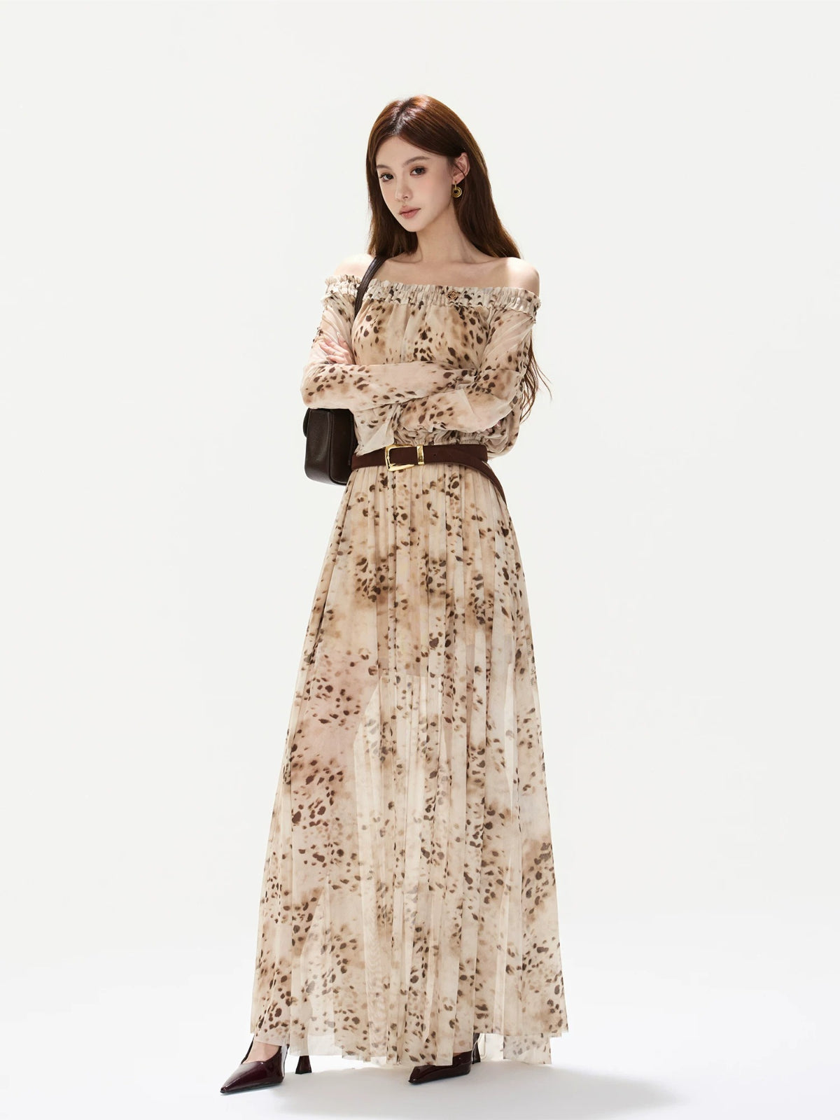 Leopard Mesh Dress