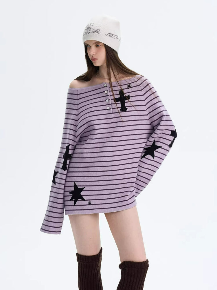 Reversible Stripe Knit Top