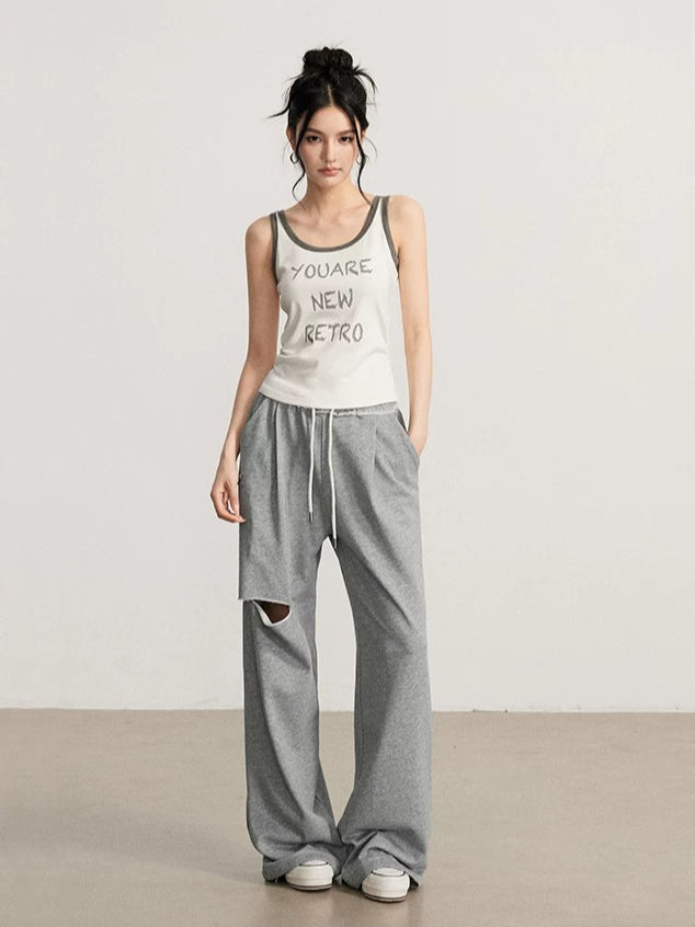 Contrast Letter Tank Top