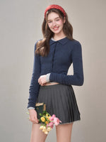Silky Wool Cropped Cardigan