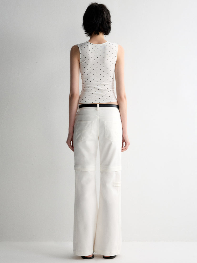 Two-in-One Removable Flared Casual Pants