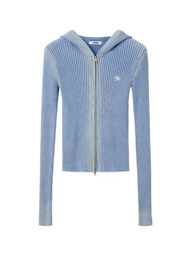 Equestrian Washed Cotton Knit Cardigan