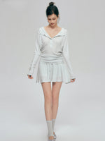 Waffle Knit Hoodie Set