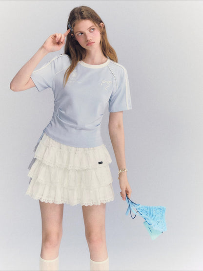 Contrast Drawstring Tee