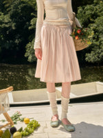 Pleated Floral Skirt