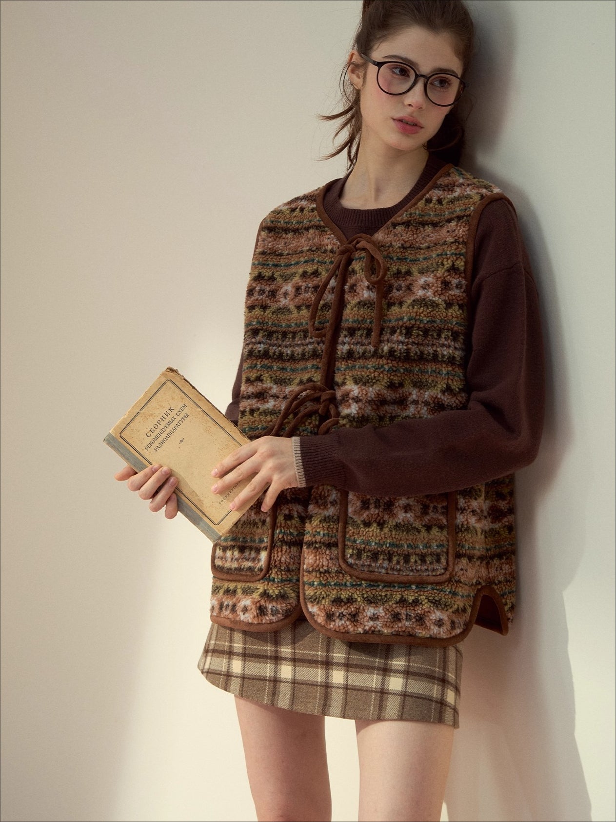 Reversible Fair Isle Faux Fur Vest