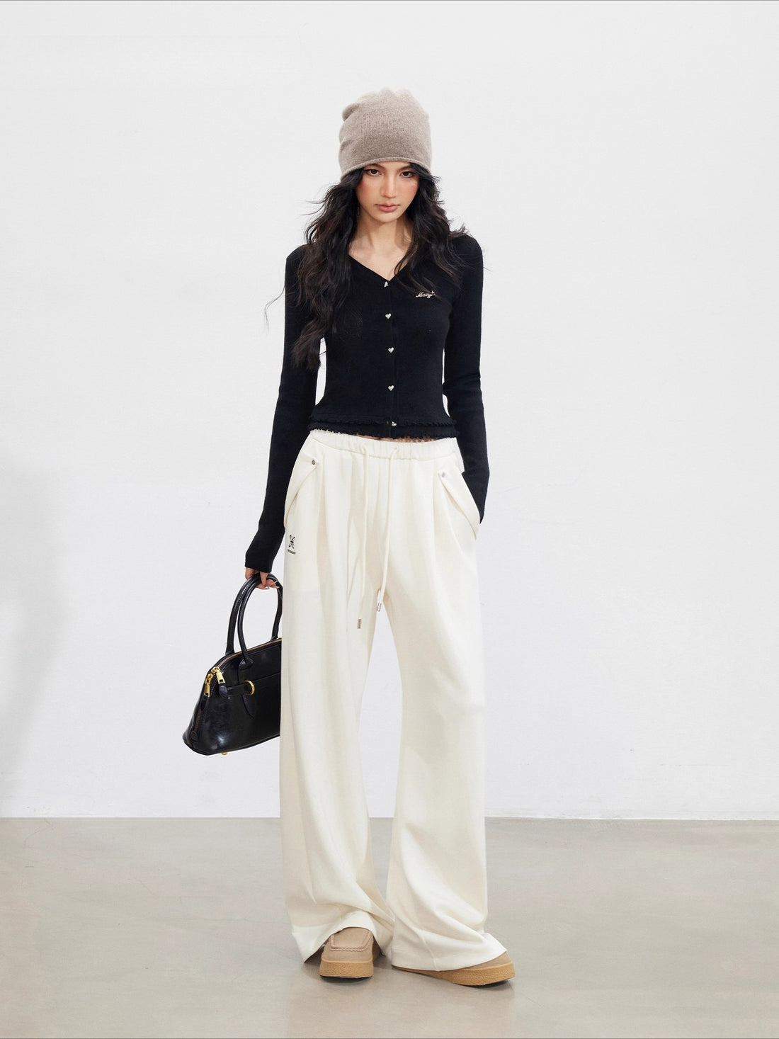 Off-white & Black Relaxed Oxygen Pants
