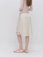 Asymmetric Satin Skirt
