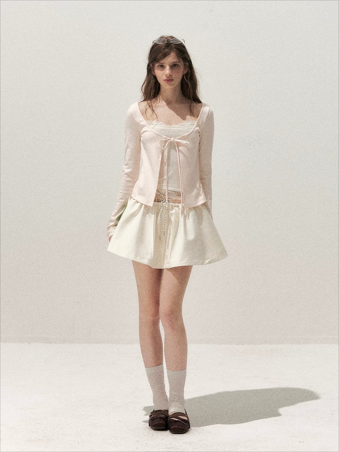 Lace Layered Tie Top