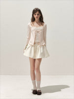 Lace Layered Tie Top