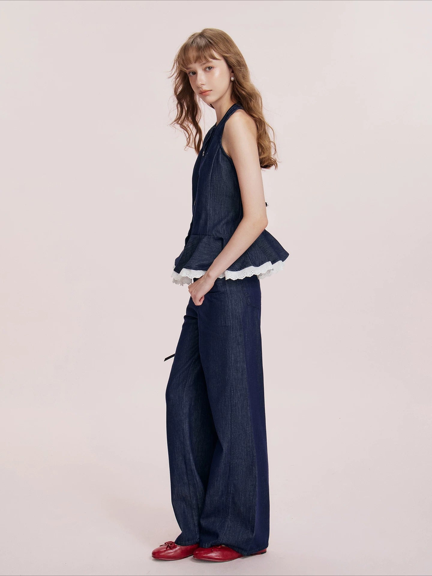 Lace Denim Set