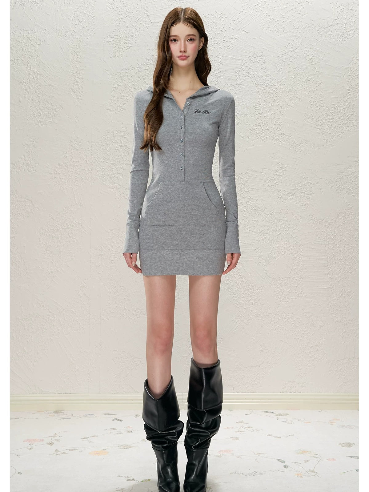 Hooded Bodycon Mini Dress