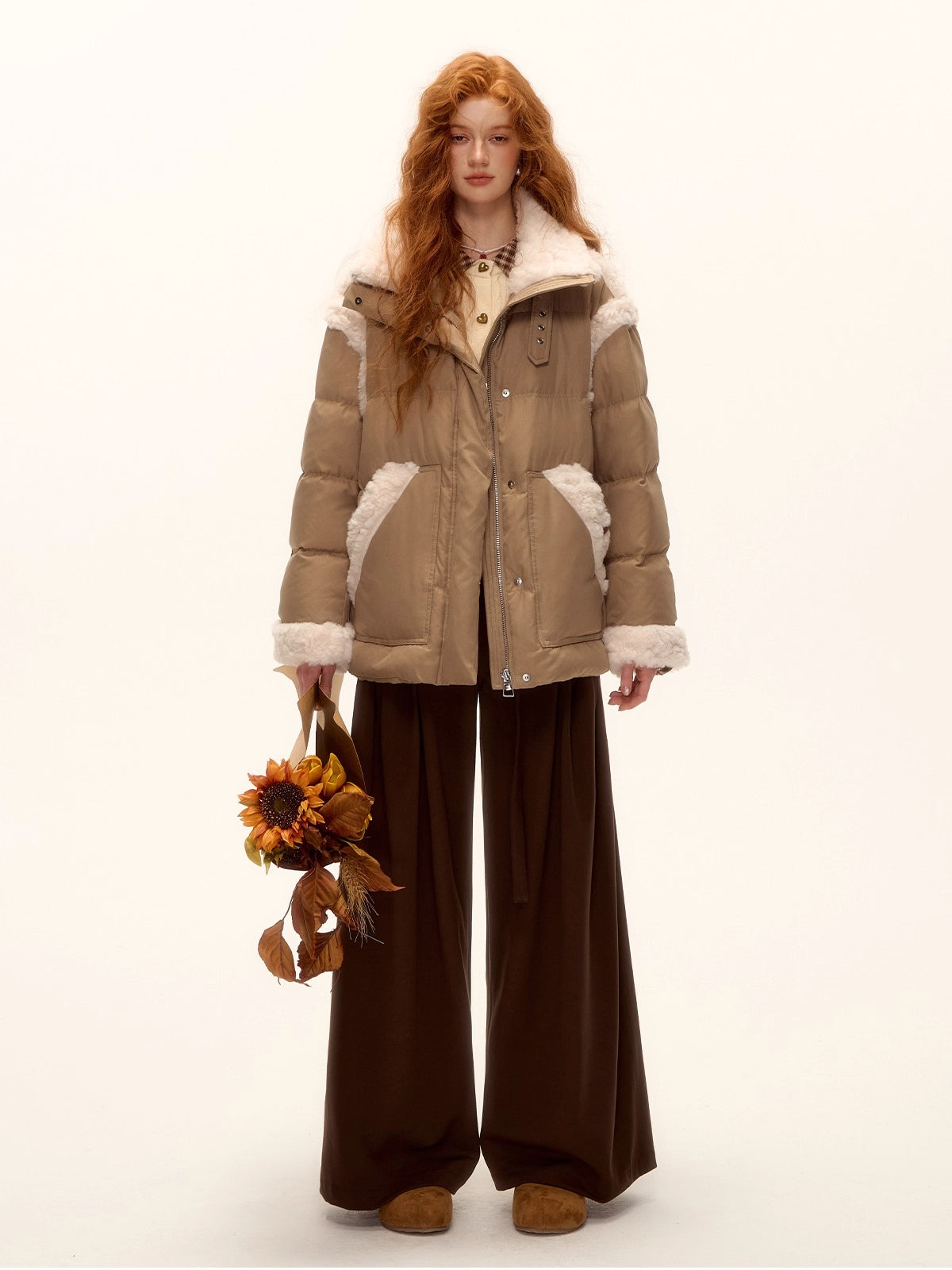 Sherpa Panel Down Jacket