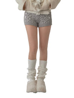 Embellished Knit Shorts