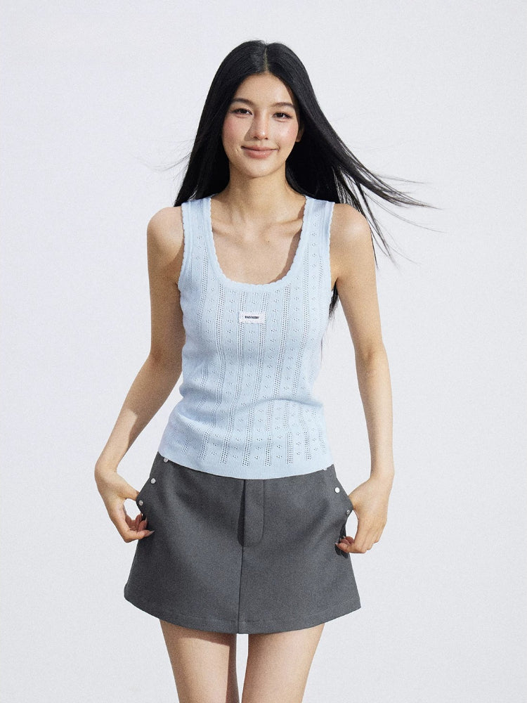 Lace Hollow Ice-Silk Vest