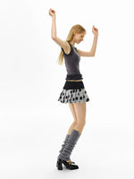 Sheer Lace Trim Knit Tank